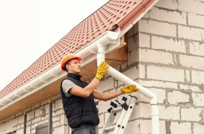 Pose et remplacement de gouttières à Callengeville